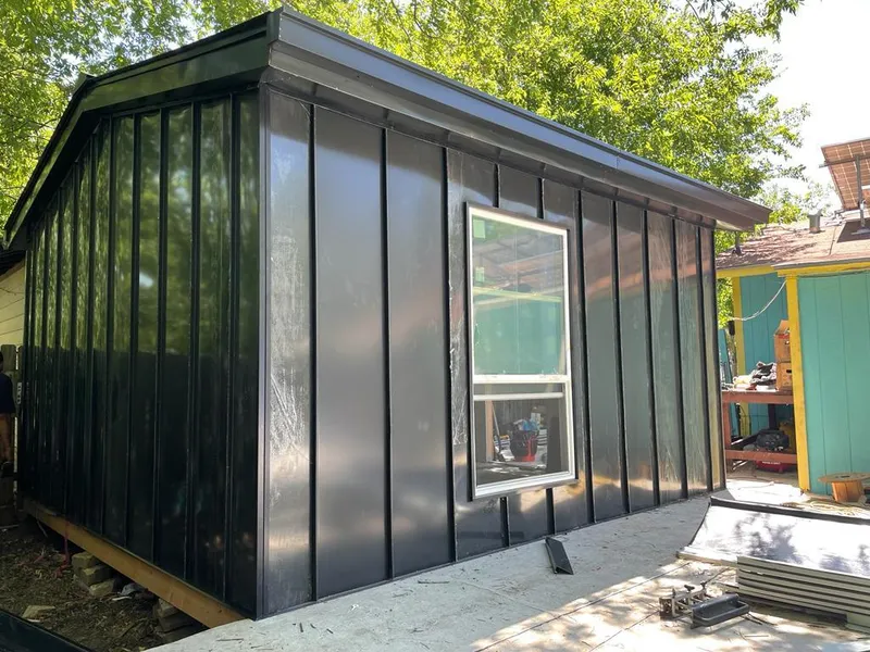 Black standing seam metal wall panels for Metal Roof Installation in Bull Run